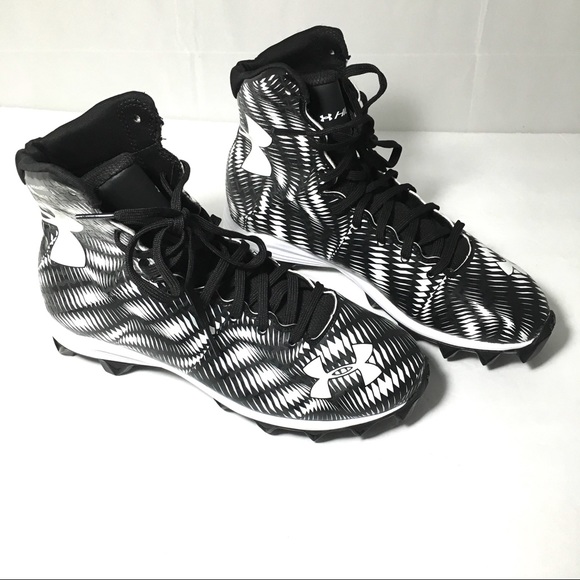 under armour black and white cleats